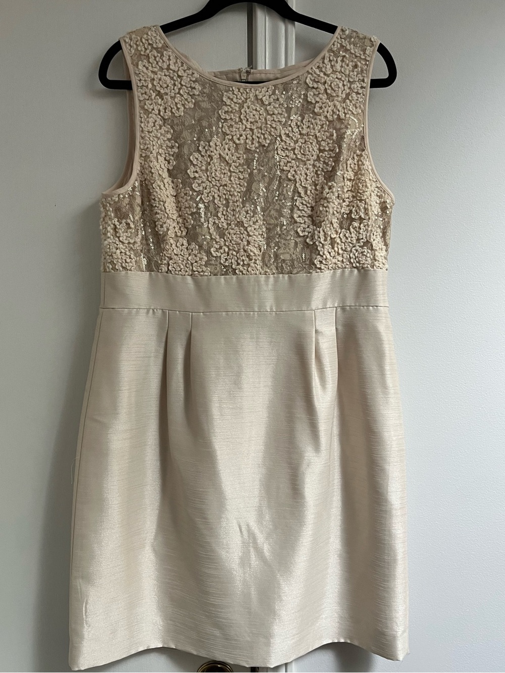 Tahari Arthur Levine Champagne Cocktail Dress Size 14